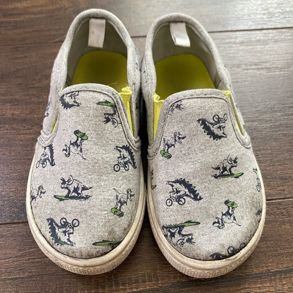 Carters toddler dinosaur slip on shoes size 8